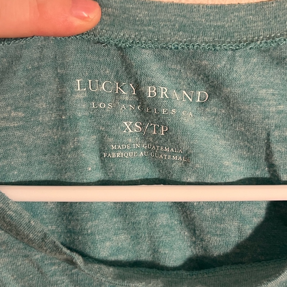 Lucky Brand Women’s Teal Graphic Tee- Size Extra Small - Picture 4 of 5